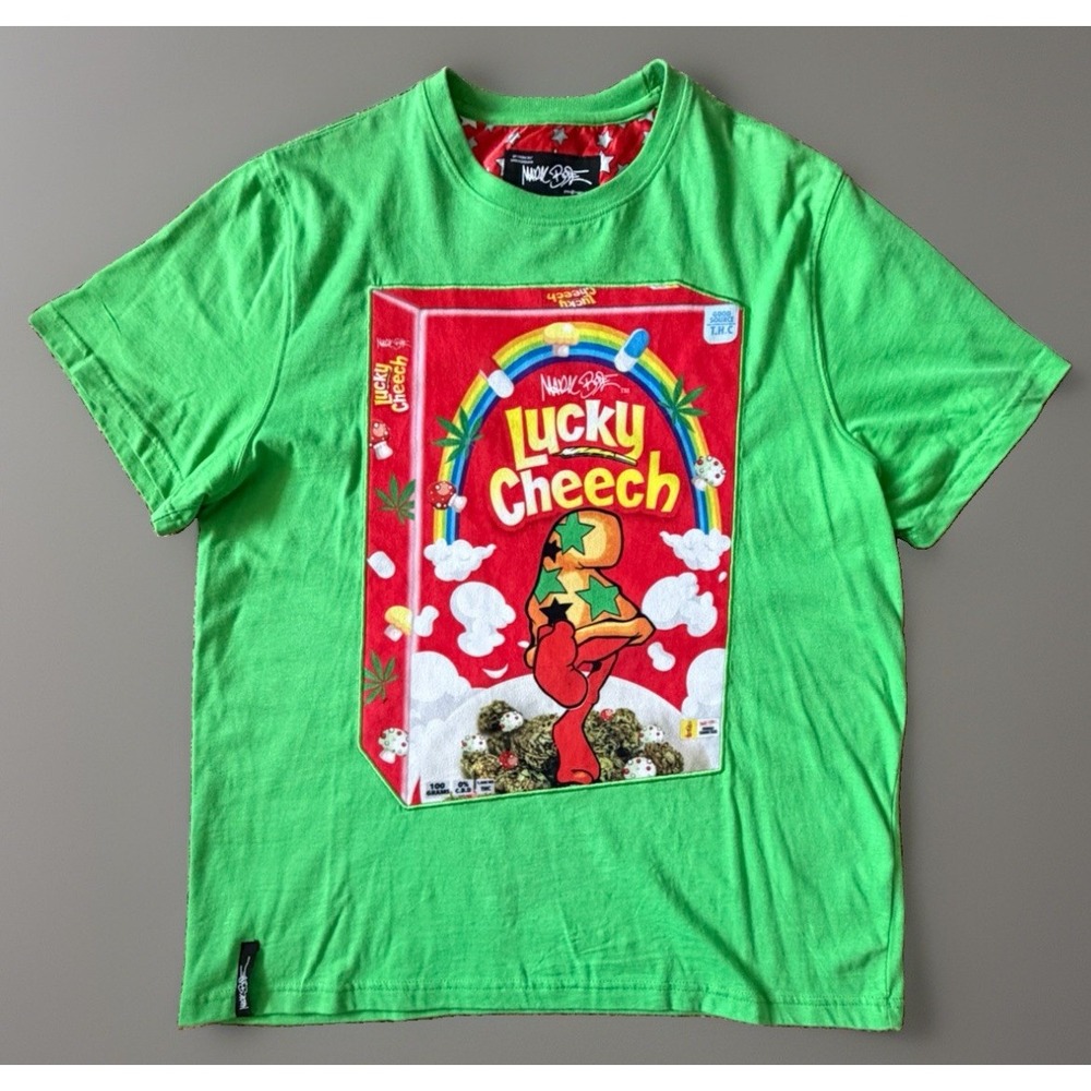 Mark Bode Lucky Cheech Underground Comics Short Sleeve T-Shirt Green Medium JBHS